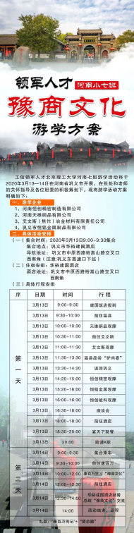 【遊學增知(zhī) 博聞多識】—熱烈歡迎領軍人才河(hé)南七班學員參加豫商文(wén)化遊學活動！